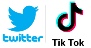 TwitterとTikTokのロゴ