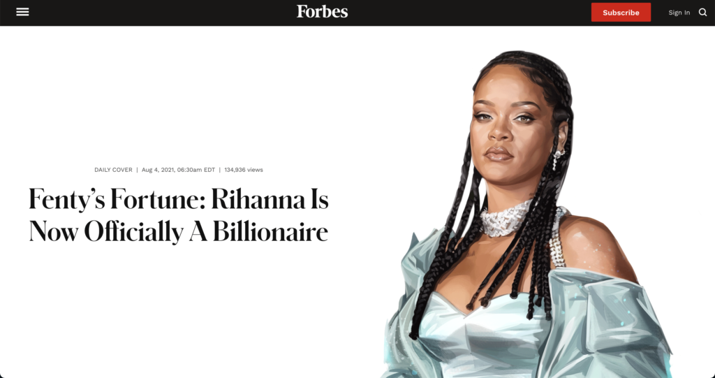 雑誌「Forbes」のウェブサイト